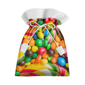 Подарочный 3D мешок с принтом Сладкоежка в Новосибирске, 100% полиэстер | Размер: 29*39 см | вкуснотища | вкусняшки | глазурь | жевачка | карамель | карамельки | конфетки | конфеты | леденец | мармеладки | сахар | сладости