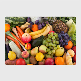 Магнитный плакат 3Х2 с принтом Спелые фрукты в Новосибирске, Полимерный материал с магнитным слоем | 6 деталей размером 9*9 см | ананас | арбуз | банан | богатый урожай | виноград | горох | груша | еда | капуста | картофель | лук | морковь | овощи | огурец | перец | персик | слива | сочные плоды | томат | фасоль | фрукты | яблоко