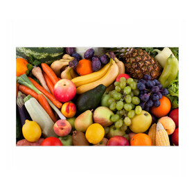 Бумага для упаковки 3D с принтом Спелые фрукты в Новосибирске, пластик и полированная сталь | круглая форма, металлическое крепление в виде кольца | Тематика изображения на принте: ананас | арбуз | банан | богатый урожай | виноград | горох | груша | еда | капуста | картофель | лук | морковь | овощи | огурец | перец | персик | слива | сочные плоды | томат | фасоль | фрукты | яблоко