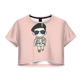 Женская футболка 3D укороченная с принтом SONG JOONG KI в Новосибирске, 100% полиэстер | круглая горловина, длина футболки до линии талии, рукава с отворотами | korea | song joong ki | дорамы. дорама | корейская дорама | корейские дорамы | корея | потомки солнца | сон чжун ки | сон чжунки | чжун ки