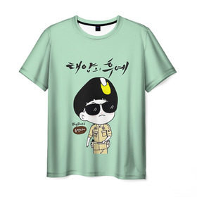 Мужская футболка 3D с принтом SONG JOONG KI в Новосибирске, 100% полиэфир | прямой крой, круглый вырез горловины, длина до линии бедер | korea | song joong ki | дорамы. дорама | корейская дорама | корейские дорамы | корея | потомки солнца | сон чжун ки | сон чжунки | чжун ки