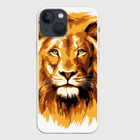 Чехол для iPhone 13 mini с принтом Король джунглей в Новосибирске,  |  | lion | грива | дикая кошка | добыча | животное | зверь | искусство | картина | клыки | когти | король джунглей | лев | макет | мясо | набросок | портрет | хищник | царь зверей | эскиз