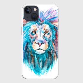 Чехол для iPhone 13 с принтом Живописный лев в Новосибирске,  |  | lion | грива | дикая кошка | добыча | животное | зверь | искусство | картина | клыки | когти | король джунглей | лев | макет | мясо | набросок | портрет | хищник | царь зверей | эскиз