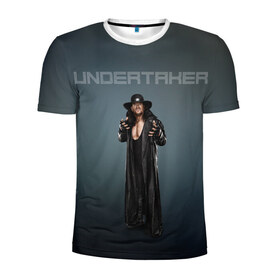 Мужская футболка 3D спортивная с принтом Undertaker WWE в Новосибирске, 100% полиэстер с улучшенными характеристиками | приталенный силуэт, круглая горловина, широкие плечи, сужается к линии бедра | undertaker | wwe | рестлинг | спорт