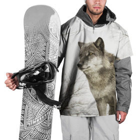 Накидка на куртку 3D с принтом Волк во весь рост в Новосибирске, 100% полиэстер |  | Тематика изображения на принте: волк | хищник