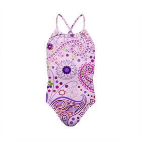 Детский купальник 3D с принтом Lady Butterfly в Новосибирске, Полиэстер 85%, Спандекс 15% | Слитный крой, подклад по переду изделия, узкие бретели | винтаж | воздушный | индийские | кружева | новинки | узор | цветок | цветочный | этнические