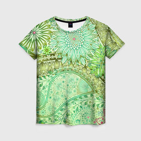 Женская футболка 3D с принтом Коллекция Balmain в Новосибирске, 100% полиэфир ( синтетическое хлопкоподобное полотно) | прямой крой, круглый вырез горловины, длина до линии бедер | графика | каракули | красивый | лето | мода | новинки | орнамент | природа | рисунок | стиль
