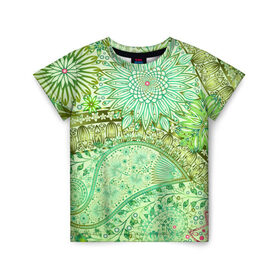Детская футболка 3D с принтом Коллекция Balmain в Новосибирске, 100% гипоаллергенный полиэфир | прямой крой, круглый вырез горловины, длина до линии бедер, чуть спущенное плечо, ткань немного тянется | графика | каракули | красивый | лето | мода | новинки | орнамент | природа | рисунок | стиль