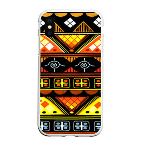 Чехол для iPhone XS Max матовый с принтом Element ethnic в Новосибирске, Силикон | Область печати: задняя сторона чехла, без боковых панелей | орнамент | полосы | этно