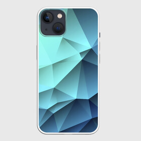 Чехол для iPhone 13 с принтом Polygon blue в Новосибирске,  |  | полигон | текстура