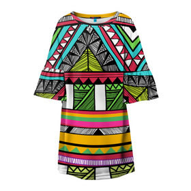 Детское платье 3D с принтом Зимбабве в Новосибирске, 100% полиэстер | прямой силуэт, чуть расширенный к низу. Круглая горловина, на рукавах — воланы | африка | орнамент | этнический | этно