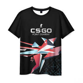 Мужская футболка 3D с принтом cs:go - Point Disarray style (Буйство красок) в Новосибирске, 100% полиэфир | прямой крой, круглый вырез горловины, длина до линии бедер | cs | csgo | го | кс