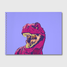 Альбом для рисования с принтом rex в Новосибирске, 100% бумага
 | матовая бумага, плотность 200 мг. | dinosaur | t rex | динозавр | рекс | тирекс