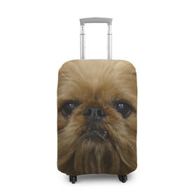 Чехол для чемодана 3D с принтом Брюссельский гриффон в Новосибирске, 86% полиэфир, 14% спандекс | двустороннее нанесение принта, прорези для ручек и колес | брюссельский | грифон | гриффон | гриффоны | дворняжка | дворняжки | песик | песики | собака | собаки