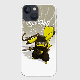 Чехол для iPhone 13 mini с принтом Pikachu в Новосибирске,  |  | pikachu | pokeball | pokemon | пикачу | покеболл | покемон