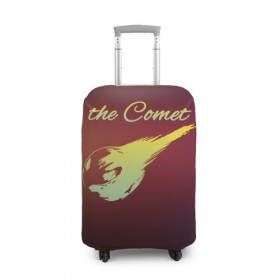 Чехол для чемодана 3D с принтом Летящая комета в Новосибирске, 86% полиэфир, 14% спандекс | двустороннее нанесение принта, прорези для ручек и колес | Тематика изображения на принте: комета | космос | красиво | надписи | планета