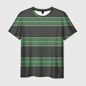 Мужская футболка 3D с принтом Одежда Курта Кобейна в Новосибирске, 100% полиэфир | прямой крой, круглый вырез горловины, длина до линии бедер | в полоску | зеленая | курт кобейн | полосатая | полоски