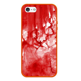 Чехол для iPhone 5/5S матовый с принтом Кровь в Новосибирске, Силикон | Область печати: задняя сторона чехла, без боковых панелей | брызги | капли | кровь | ужас | хэллоуин