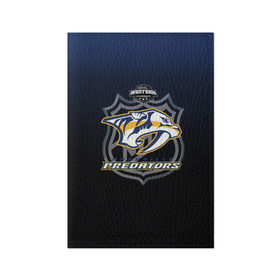 Обложка для паспорта матовая кожа с принтом Nashville Predators 3D team в Новосибирске, натуральная матовая кожа | размер 19,3 х 13,7 см; прозрачные пластиковые крепления | Тематика изображения на принте: 