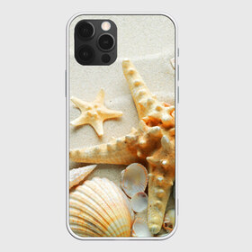 Чехол для iPhone 12 Pro Max с принтом Морской пляж 5 в Новосибирске, Силикон |  | Тематика изображения на принте: море | морская звезда | песок | пляж | ракушки | туризм | турист