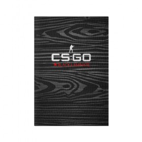 Обложка для паспорта матовая кожа с принтом cs:go - Black Laminate (Чёрный глянец) в Новосибирске, натуральная матовая кожа | размер 19,3 х 13,7 см; прозрачные пластиковые крепления | 