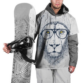 Накидка на куртку 3D с принтом Cool Lion в Новосибирске, 100% полиэстер |  | красивый | крутой | лев | львица | очки | рисунок | узор