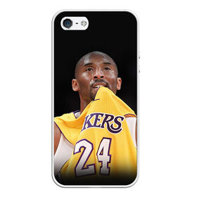 Чехол для iPhone 5/5S матовый с принтом Kobe Bryant в Новосибирске, Силикон | Область печати: задняя сторона чехла, без боковых панелей | kobe bryant | lakers | los angeles lakers | nba. | баскетбол | баскетболист | коби брайант | лайкерс | лос анджелес лейкерс | нба