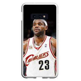 Чехол для Samsung S10E с принтом LeBron James в Новосибирске, Силикон | Область печати: задняя сторона чехла, без боковых панелей | cleveland cavaliers | lebron james | nba. | баскетбол | баскетболист | джеймс леброн | кливленд кавальерс | нба