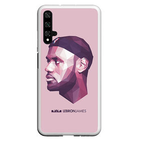 Чехол для Honor 20 с принтом LeBron James в Новосибирске, Силикон | Область печати: задняя сторона чехла, без боковых панелей | Тематика изображения на принте: cleveland cavaliers | lebron james | nba. | баскетбол | баскетболист | джеймс леброн | кливленд кавальерс | нба