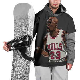 Накидка на куртку 3D с принтом Michael Jordan в Новосибирске, 100% полиэстер |  | chicago bulls | michael jeffrey jordan | nba. | баскетбол | баскетболист | вашингтон уизардс | майкл джордан | нба | чикаго | чикаго буллз
