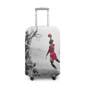 Чехол для чемодана 3D с принтом Michael Jordan в Новосибирске, 86% полиэфир, 14% спандекс | двустороннее нанесение принта, прорези для ручек и колес | Тематика изображения на принте: chicago bulls | michael jeffrey jordan | nba. | баскетбол | баскетболист | вашингтон уизардс | майкл джордан | нба | чикаго | чикаго буллз