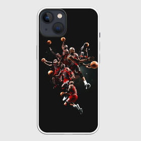 Чехол для iPhone 13 с принтом Michael Jordan в Новосибирске,  |  | Тематика изображения на принте: chicago bulls | michael jeffrey jordan | nba. | баскетбол | баскетболист | вашингтон уизардс | майкл джордан | нба | чикаго | чикаго буллз