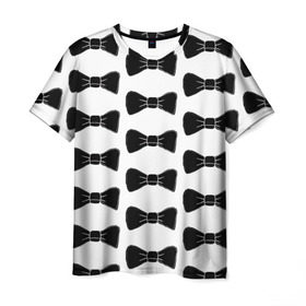 Мужская футболка 3D с принтом Жених в Новосибирске, 100% полиэфир | прямой крой, круглый вырез горловины, длина до линии бедер | бабочки | банты | галстуки | паттерн