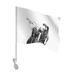 Флаг для автомобиля с принтом Аллен и Канда в Новосибирске, 100% полиэстер | Размер: 30*21 см | d.gray man