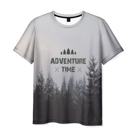 Мужская футболка 3D с принтом лес в Новосибирске, 100% полиэфир | прямой крой, круглый вырез горловины, длина до линии бедер | Тематика изображения на принте: горы | лес | море | охота | приключения | природа | рыбалка | свобода | скалы | туман | туризм | экстрим