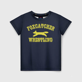 Детская футболка 3D с принтом Foxcather team в Новосибирске, 100% гипоаллергенный полиэфир | прямой крой, круглый вырез горловины, длина до линии бедер, чуть спущенное плечо, ткань немного тянется | foxcatcher | freestyle | wrestling | борьба | вольная