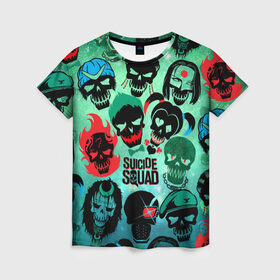 Женская футболка 3D с принтом Suicide Squad в Новосибирске, 100% полиэфир ( синтетическое хлопкоподобное полотно) | прямой крой, круглый вырез горловины, длина до линии бедер | Тематика изображения на принте: harley quinn | suicide squad | харли квинн