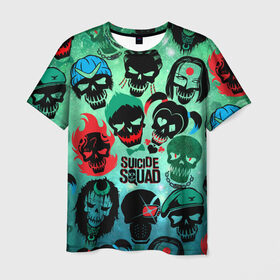 Мужская футболка 3D с принтом Suicide Squad в Новосибирске, 100% полиэфир | прямой крой, круглый вырез горловины, длина до линии бедер | harley quinn | suicide squad | харли квинн