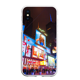 Чехол для iPhone XS Max матовый с принтом Авеню стрит в Новосибирске, Силикон | Область печати: задняя сторона чехла, без боковых панелей | Тематика изображения на принте: америка | город | европа | китай | красота | новинки | ночь | огонь | пейзаж | свет