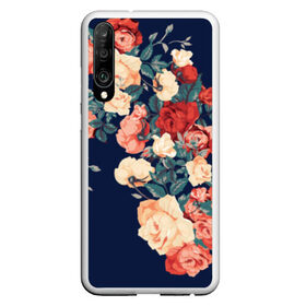 Чехол для Honor P30 с принтом Fashion flowers в Новосибирске, Силикон | Область печати: задняя сторона чехла, без боковых панелей | fashion | flower | мода | фэшн | цветы