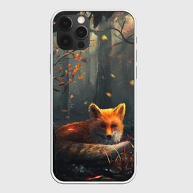 Чехол для iPhone 12 Pro с принтом Лиса в Новосибирске, силикон | область печати: задняя сторона чехла, без боковых панелей | autum | forest | fox | лес | лиса | осень