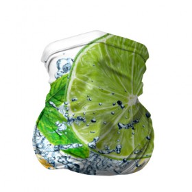 Бандана-труба 3D с принтом Вкус лета в Новосибирске, 100% полиэстер, ткань с особыми свойствами — Activecool | плотность 150‒180 г/м2; хорошо тянется, но сохраняет форму | вода | еда | зима | искусство | лайм | лимон | листья | новинки | природа | солнце | фрукты