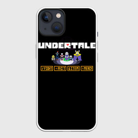 Чехол для iPhone 13 с принтом Undertale 4 в Новосибирске,  |  | альфис | андайн | андертейл | асгор | дримурр | меттатон | папирус | подземелье | санс | ториэль | флауи | фриск