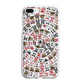 Чехол для iPhone 7Plus/8 Plus матовый с принтом Игральные карты 3 в Новосибирске, Силикон | Область печати: задняя сторона чехла, без боковых панелей | карты | настольные игры | пасьянс | покер