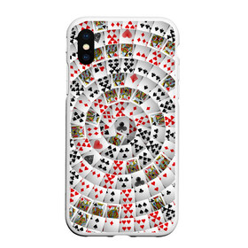 Чехол для iPhone XS Max матовый с принтом Игральные карты 3 в Новосибирске, Силикон | Область печати: задняя сторона чехла, без боковых панелей | карты | настольные игры | пасьянс | покер