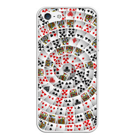 Чехол для iPhone 5/5S матовый с принтом Игральные карты 3 в Новосибирске, Силикон | Область печати: задняя сторона чехла, без боковых панелей | карты | настольные игры | пасьянс | покер