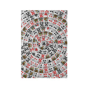 Обложка для паспорта матовая кожа с принтом Игральные карты 3 в Новосибирске, натуральная матовая кожа | размер 19,3 х 13,7 см; прозрачные пластиковые крепления | карты | настольные игры | пасьянс | покер