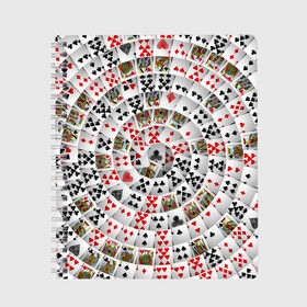Тетрадь с принтом Игральные карты 3 в Новосибирске, 100% бумага | 48 листов, плотность листов — 60 г/м2, плотность картонной обложки — 250 г/м2. Листы скреплены сбоку удобной пружинной спиралью. Уголки страниц и обложки скругленные. Цвет линий — светло-серый
 | карты | настольные игры | пасьянс | покер