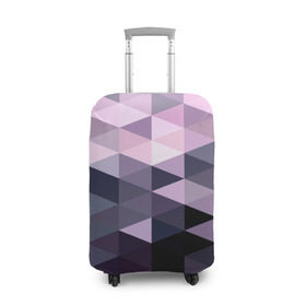 Чехол для чемодана 3D с принтом Pixel Polygon в Новосибирске, 86% полиэфир, 14% спандекс | двустороннее нанесение принта, прорези для ручек и колес | Тематика изображения на принте: геометрия | полигоны | треугольник