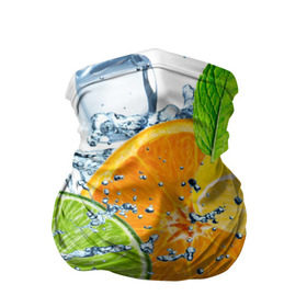 Бандана-труба 3D с принтом Мятный смузи в Новосибирске, 100% полиэстер, ткань с особыми свойствами — Activecool | плотность 150‒180 г/м2; хорошо тянется, но сохраняет форму | Тематика изображения на принте: вода | еда | зима | искусство | лайм | лимон | листья | новинки | природа | солнце | фрукты